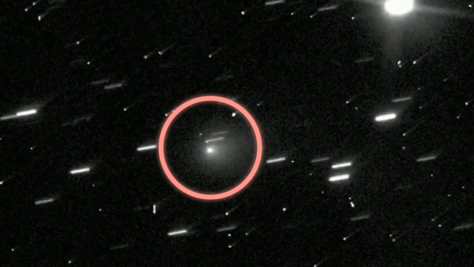 An image of the interstellar invader Comet 3I/ATLAS as seen by Hubble